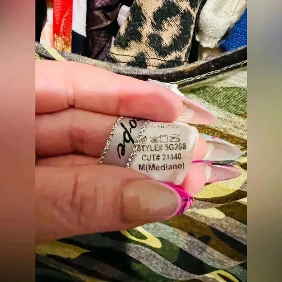 Perfect Condition Vintage Y2K One Shoulder Striped Camo Camouflage Top - Picture 10 of 11